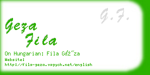 geza fila business card